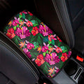 Hawaiian Floral Flowers Pattern Print Car Center Console Cover