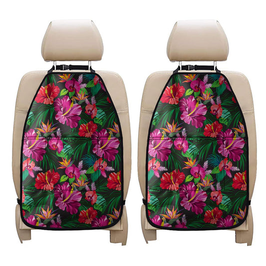 Hawaiian Floral Flowers Pattern Print Car Seat Organizers