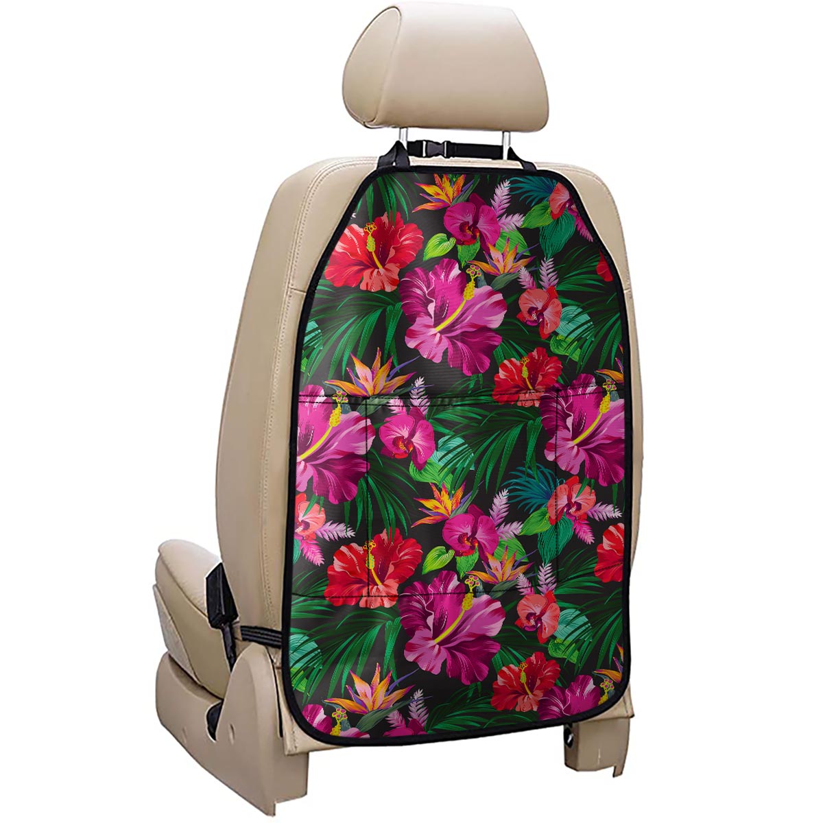 Hawaiian Floral Flowers Pattern Print Car Seat Organizers