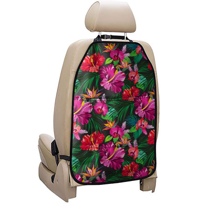 Hawaiian Floral Flowers Pattern Print Car Seat Organizers