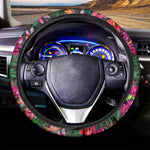 Hawaiian Floral Flowers Pattern Print Car Steering Wheel Cover