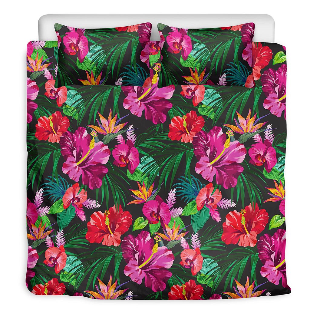 Hawaiian Floral Flowers Pattern Print Duvet Cover Bedding Set