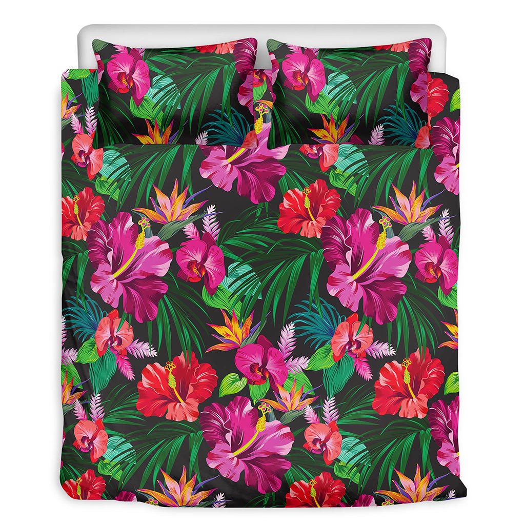 Hawaiian Floral Flowers Pattern Print Duvet Cover Bedding Set