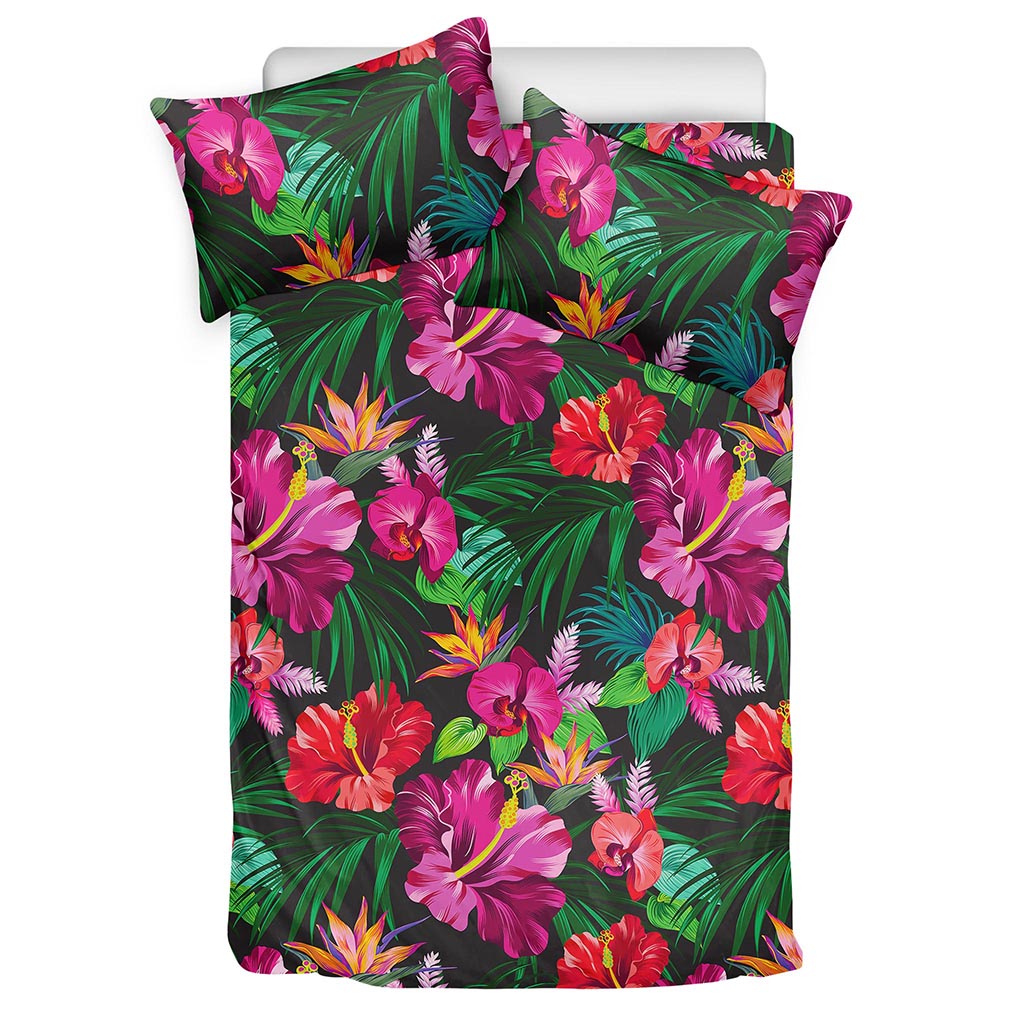 Hawaiian Floral Flowers Pattern Print Duvet Cover Bedding Set