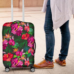 Hawaiian Floral Flowers Pattern Print Luggage Cover GearFrost