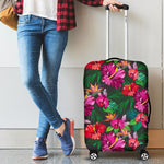 Hawaiian Floral Flowers Pattern Print Luggage Cover GearFrost