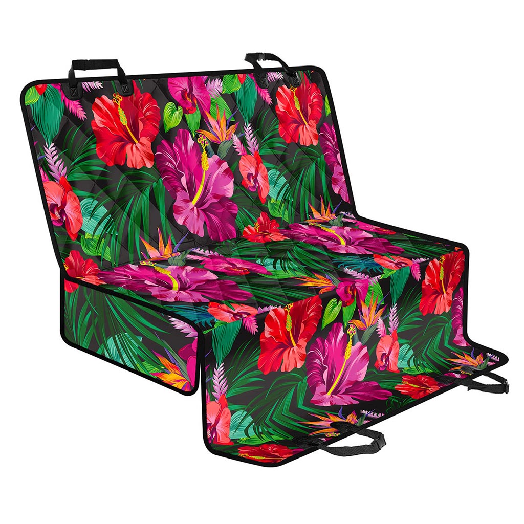 Hawaiian Floral Flowers Pattern Print Pet Car Back Seat Cover