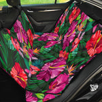 Hawaiian Floral Flowers Pattern Print Pet Car Back Seat Cover