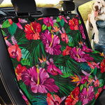 Hawaiian Floral Flowers Pattern Print Pet Car Back Seat Cover