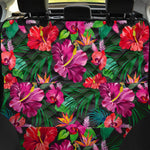 Hawaiian Floral Flowers Pattern Print Pet Car Back Seat Cover