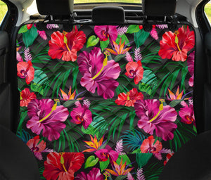 Hawaiian Floral Flowers Pattern Print Pet Car Back Seat Cover