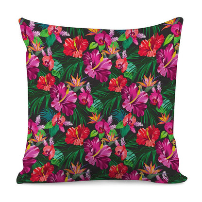 Hawaiian Floral Flowers Pattern Print Pillow Cover