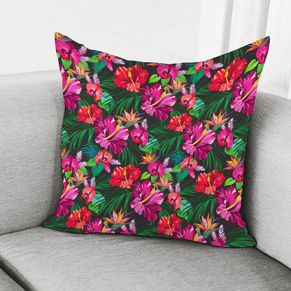Hawaiian Floral Flowers Pattern Print Pillow Cover