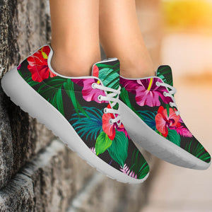 Hawaiian Floral Flowers Pattern Print Sport Shoes GearFrost