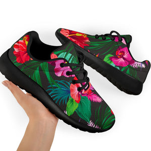 Hawaiian Floral Flowers Pattern Print Sport Shoes GearFrost