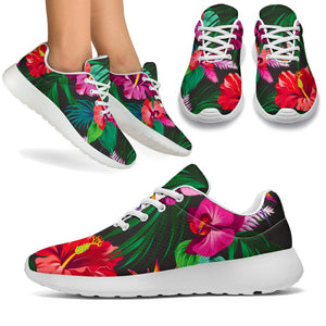 Hawaiian Floral Flowers Pattern Print Sport Shoes GearFrost