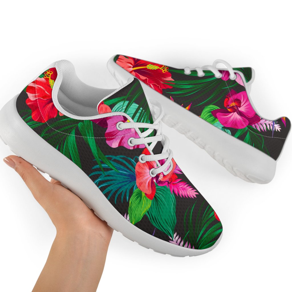 Hawaiian Floral Flowers Pattern Print Sport Shoes GearFrost