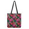Hawaiian Floral Flowers Pattern Print Tote Bag