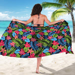 Hawaiian Floral Pattern Print Beach Sarong Wrap