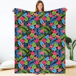 Hawaiian Floral Pattern Print Blanket