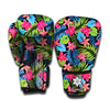 Hawaiian Floral Pattern Print Boxing Gloves