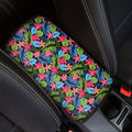Hawaiian Floral Pattern Print Car Center Console Cover