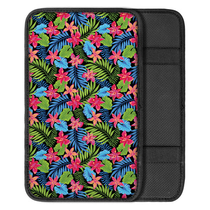Hawaiian Floral Pattern Print Car Center Console Cover
