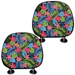 Hawaiian Floral Pattern Print Car Headrest Covers