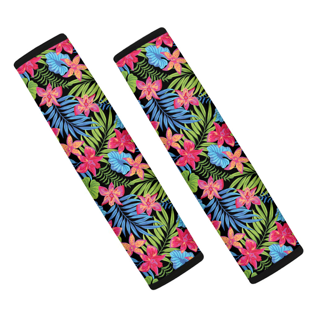 Hawaiian Floral Pattern Print Car Seat Belt Covers