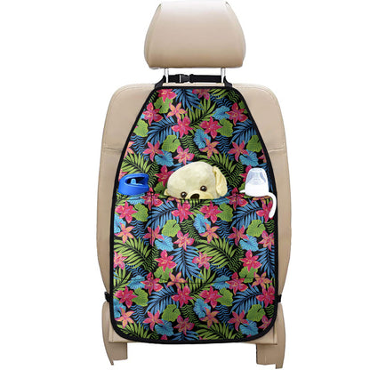 Hawaiian Floral Pattern Print Car Seat Organizers