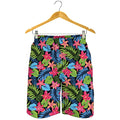 Hawaiian Floral Pattern Print Men's Shorts