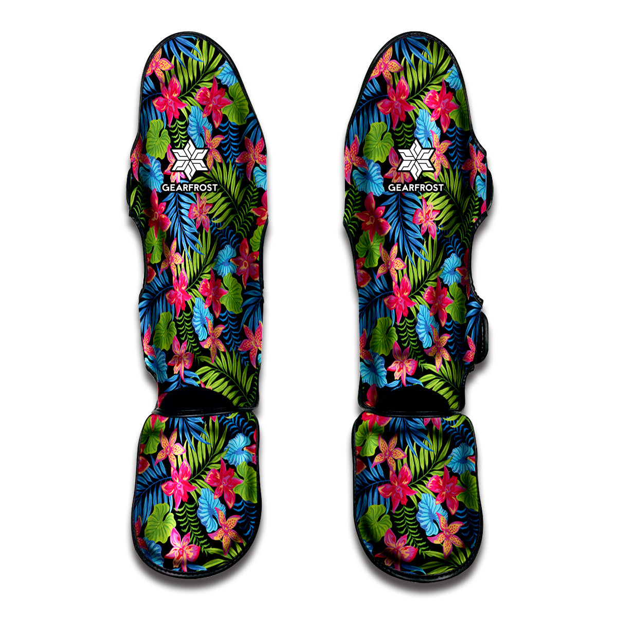 Hawaiian Floral Pattern Print Muay Thai Shin Guard