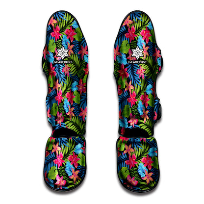 Hawaiian Floral Pattern Print Muay Thai Shin Guard