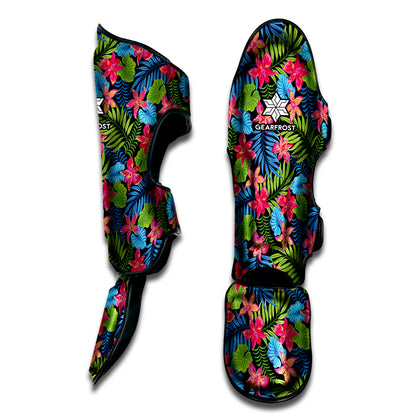 Hawaiian Floral Pattern Print Muay Thai Shin Guard