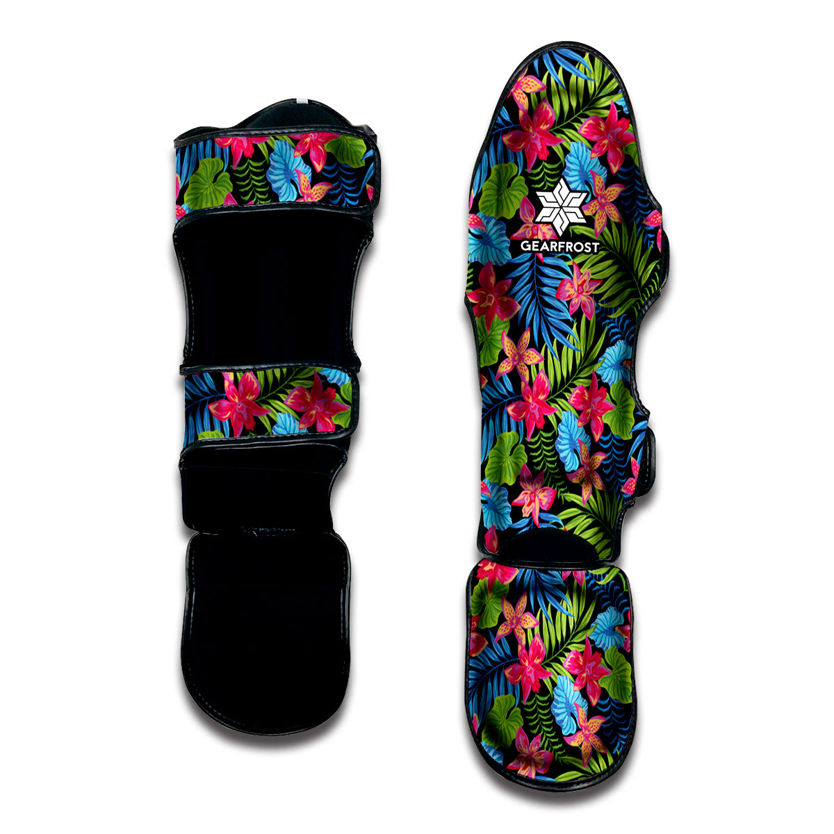 Hawaiian Floral Pattern Print Muay Thai Shin Guard