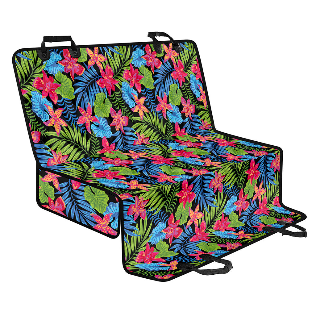Hawaiian Floral Pattern Print Pet Car Back Seat Cover