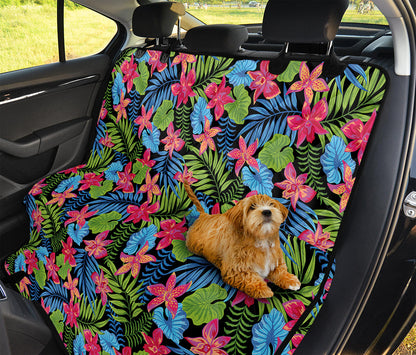 Hawaiian Floral Pattern Print Pet Car Back Seat Cover
