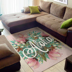 Hawaiian Flower Aloha Print Area Rug
