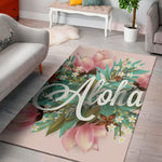 Hawaiian Flower Aloha Print Area Rug