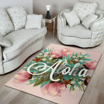 Hawaiian Flower Aloha Print Area Rug