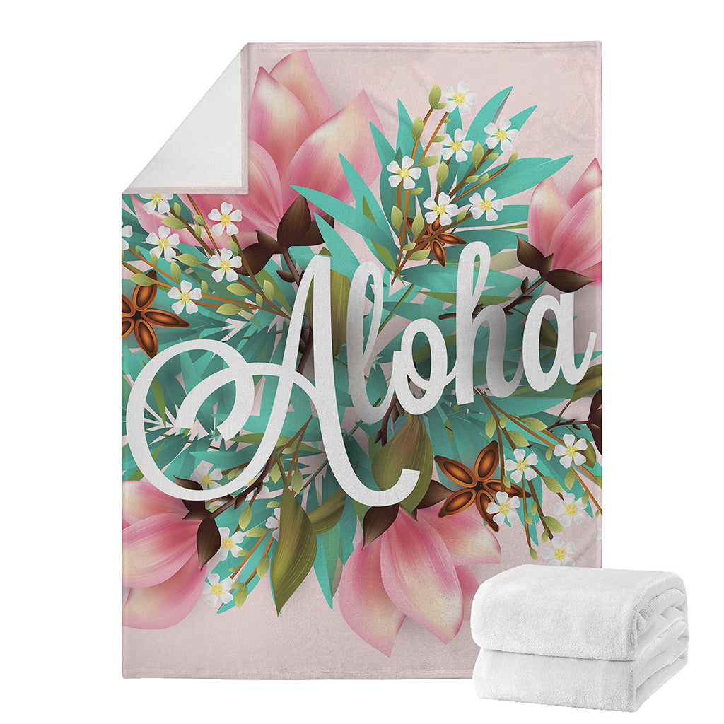 Hawaiian Flower Aloha Print Blanket