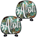 Hawaiian Flower Aloha Print Car Headrest Covers