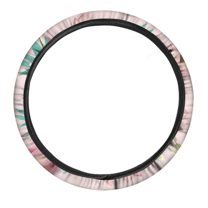 Hawaiian Flower Aloha Print Car Steering Wheel Cover