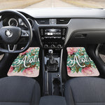 Hawaiian Flower Aloha Print Front and Back Car Floor Mats