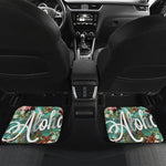 Hawaiian Flower Aloha Print Front and Back Car Floor Mats