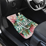 Hawaiian Flower Aloha Print Front and Back Car Floor Mats
