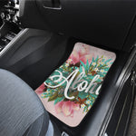 Hawaiian Flower Aloha Print Front and Back Car Floor Mats