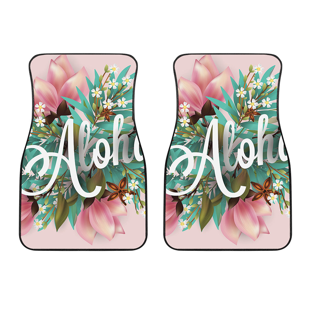 Hawaiian Flower Aloha Print Front Car Floor Mats