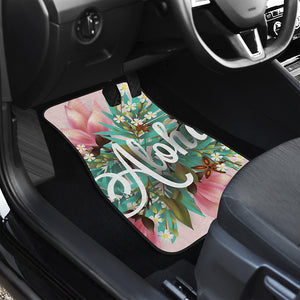 Hawaiian Flower Aloha Print Front Car Floor Mats