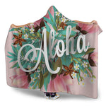 Hawaiian Flower Aloha Print Hooded Blanket